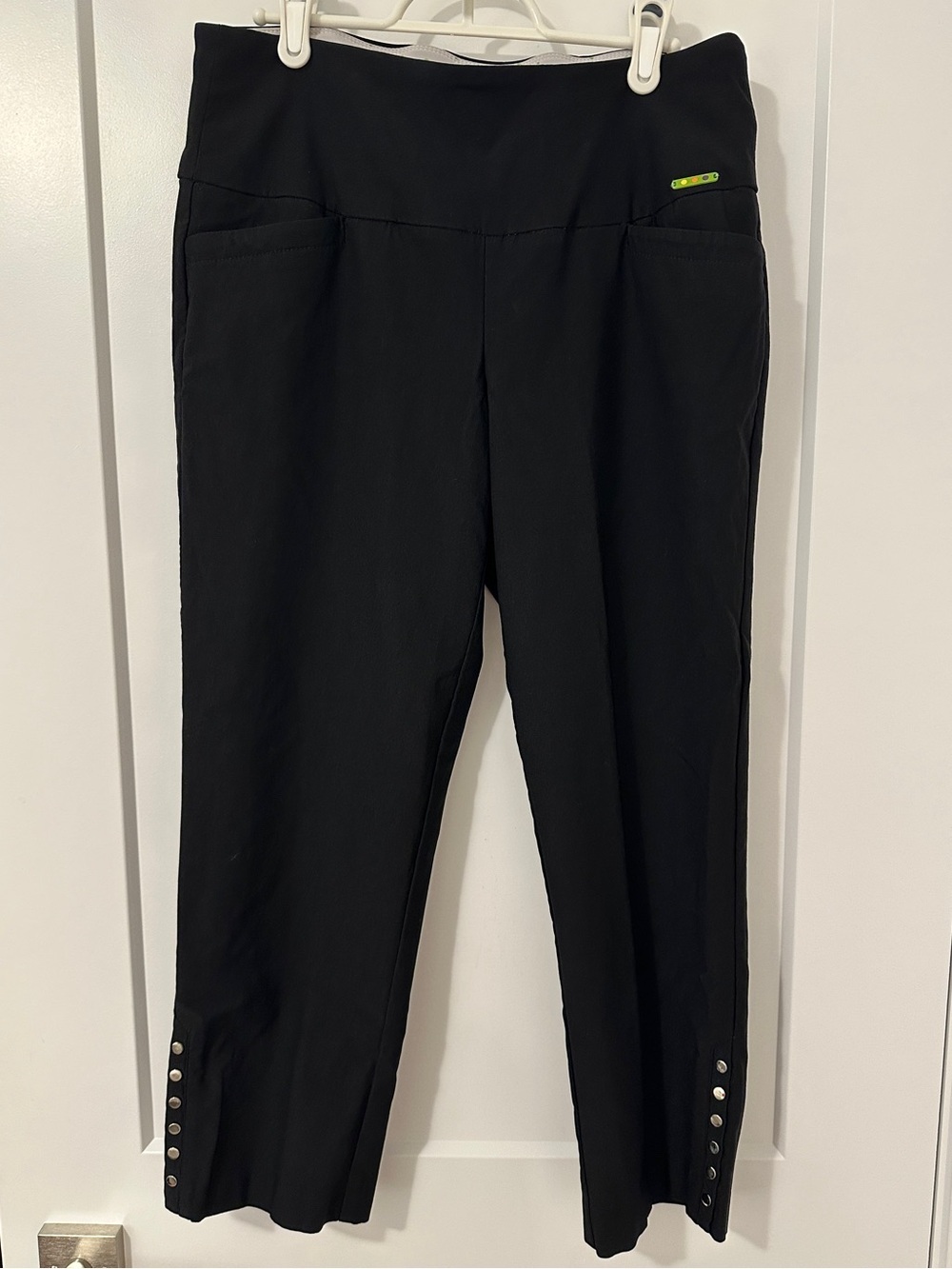 Swing Control Black Pull-On Athletic Golf Capris Size 10 Women’s